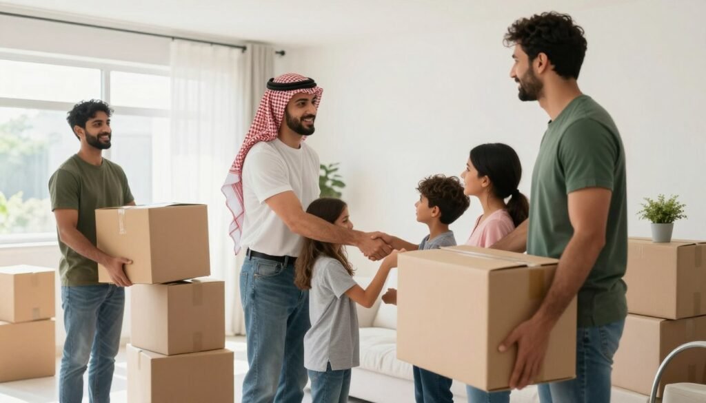 عميل راضٍ بعد إتمام نقل العفش بنجاح