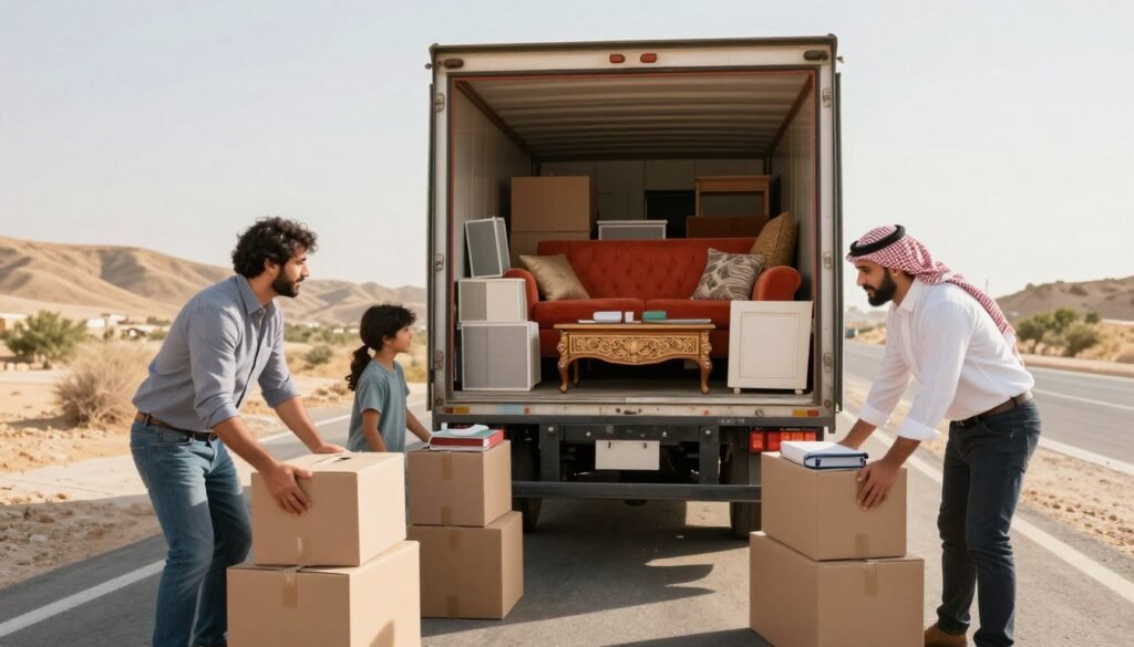 أثاث أسرة يستعد للانتقال في مسار جدة الرياض أثاث أسرة يستعد للانتقال في مسار جدة الرياض