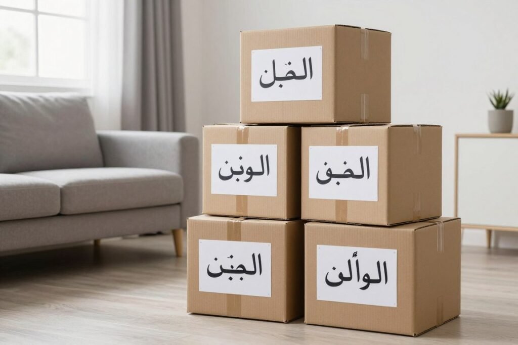 ترقيم وفرز الصناديق الكرتونية قبل النقل ترقيم وفرز الصناديق الكرتونية قبل النقل